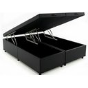 Ver imagem 1 de Cama Box Baú King Bipartido 96 Diversas Cores (193x203x42):corino Preto/king