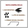 Cama Box Baú King Bipartido 96 Diversas Cores (193x203x42):corino Preto/king - 9