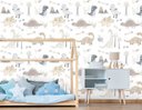 Ver imagem 1 de Papel de Parede Infantil - Dinossauros Tiny Tots Arte Destaque 2 Metros