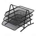 Ver imagem 1 de Organizador Papel Documento de Escritório Aço Tela 3 Andares