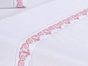 Ver imagem 4 de Jogo lençol Atenas quarto casal king bordado 4 peças 2fronha: Branco com Rose