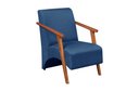 Ver imagem 1 de Poltrona Venus 1 Lugar Braço Madeira Maciça Tecido Suede Unidecor Azul Bic