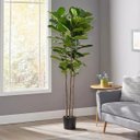 Ver imagem 1 de Ficus Lyrata Artificial Grande Planta Realista com 1.25m