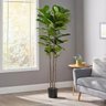 Ficus Lyrata Artificial Grande Planta Realista com 1.25m - 1