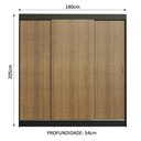 Ver imagem 4 de Guarda-roupa Casal Madesa Reno 3 Portas de Correr