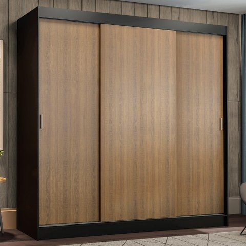 Guarda-roupa Casal Madesa Reno 3 Portas de Correr