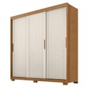 Ver imagem 1 de Guarda Roupa Casal Confort 3 Portas 4 Gavetas Cinamomo Areia Fosco - Zanzini
