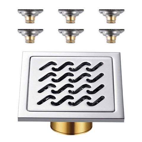 Ralo Inox 10x10 Kit 6 Uni Anti Odor Varanda Lavanderia Banheiro Lavabo Anti Inseto Higienico Resiste