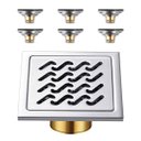 Ver imagem 1 de Ralo Inox 10x10 Kit 6 Uni Anti Odor Varanda Lavanderia Banheiro Lavabo Anti Inseto Higienico Resiste