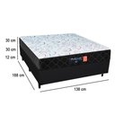 Ver imagem 7 de Cama Box Casal + Colchão Semi Ortopédico Extra Firme Espuma D33 Prime Colchões 138x188x72 Preto