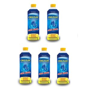 Kit 5 Crisfloc Clarificante Floculante Decantador de Piscina