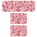 Ver imagem 1 de Kit de 3 Tapetes para Cozinha Geométrico Rosa Capa de Almofada