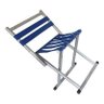 Cadeira Banco Banqueta Dobravel Aluminio Camping Cor Azul - 2