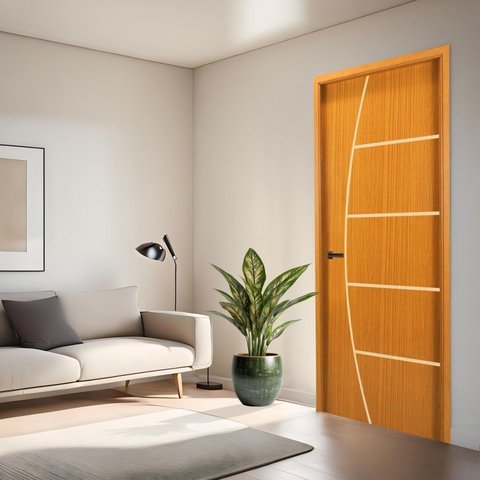 Folha de Porta   Frisada  210x80x3,5 Gitale Portas
