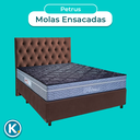 Ver imagem 4 de Cama + Box Marrom e Colchão Molas Ensacadas Casal - Petrus Paropas + Cabeceira