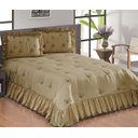 Ver imagem 1 de Colcha Casal Queen Coleção Borboletas 03 Peças - Bege / Tabaco