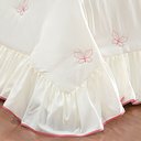 Ver imagem 4 de Colcha Casal Queen Coleção Borboletas 03 Peças - Palha / Rosê