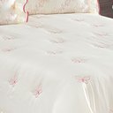 Ver imagem 3 de Colcha Casal Queen Coleção Borboletas 03 Peças - Palha / Rosê