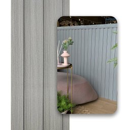 Painel Ripado Wpc Interno Wide Cor: Cinza Médio 2,90m X 19cm (0,55m²) - 1