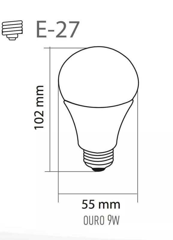 Kit 10 Lâmpadas Bulbo LED 9W 6500K Ourolux - 2