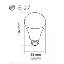 Kit 10 Lâmpadas Bulbo LED 9W 6500K Ourolux - 2