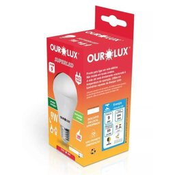 Kit 10 Lâmpadas Bulbo LED 9W 6500K Ourolux - 1