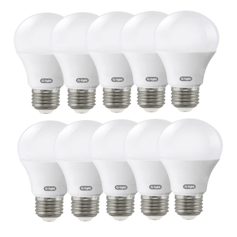 Lâmpadas LED Bulbo E27 9W Branco Frio 6500K 10 Unid - 1