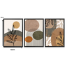 Trio de Quadros Abstrato Formas Boho Moderno - 2