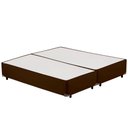 Ver imagem 1 de Cama(Box Queen Size+Colchão Mola) 158x198x26 Suede Marrom