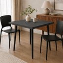 Ver imagem 5 de Mesa Quadrada Safira 70cm Black Total MDF e Madeira