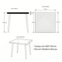 Ver imagem 2 de Mesa Quadrada Safira 70cm Black Total MDF e Madeira