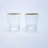 Copos Baixos Cristal com Borda Dourada Lines 2 peças 220ml - 4