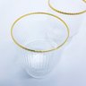 Copos Baixos Cristal com Borda Dourada Lines 2 peças 220ml - 3