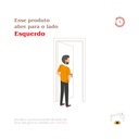 Ver imagem 4 de Kit Porta de Madeira 213cmx84,5cmx9cm Pe801 Pop Esel Abertura Esquerda