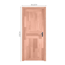 Ver imagem 3 de Kit Porta de Madeira 213cmx84,5cmx9cm Pe801 Pop Esel Abertura Esquerda
