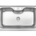Ver imagem 2 de Cuba de Sobrepor Tramontina Morgana Maxi 78 FX Aço Inox Acabamento Acetinado com Válvula 86x50 c