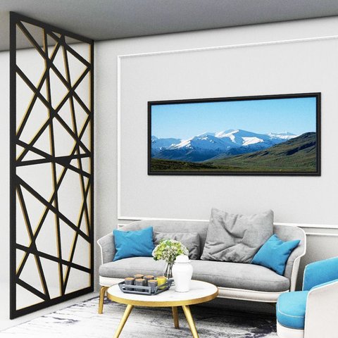 Painel Vazado Divisória Mdf Roma Preto - 1,80x2,60m