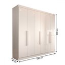 Ver imagem 5 de Guarda-roupa Casal Mykonos 6 Portas 2 Gavetas Branco - Panorama Móveis