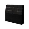 cabeceira box diamante 190cm com bau detalhe estofado:Preto - 1