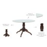 Conjunto Mesa Redonda Tampo com Vidro 130cm com 6 Cadeiras em X Prime Wood - 4