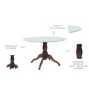 Ver imagem 4 de Conjunto Mesa Redonda Tampo com Vidro 130cm com 6 Cadeiras em X Prime Wood