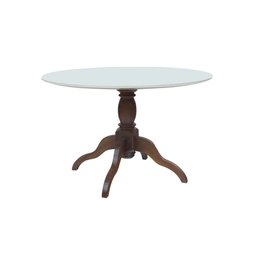 Conjunto Mesa Redonda Tampo com Vidro 130cm com 6 Cadeiras em X Prime Wood - 2