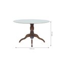 Ver imagem 3 de Conjunto Mesa Redonda Tampo com Vidro 130cm com 6 Cadeiras em X Prime Wood