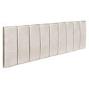 Ver imagem 1 de Cabeceira Painel Queen 1,60m Holanda Suede Bege - Pallazio