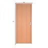 Kit Porta de Madeira Lisa Esquerda 213cmx84,5cmx12cm PE91 Esel - 3