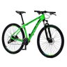 Bicicleta Aro 29 Krw Alumínio 24 Vel Freio Hidráulico Suspensão Dianteira S2 Verde-preto 15.5 - 6