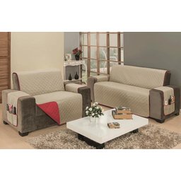 Protetor Impermeável Para Sofá 2 E 3 Lugares Dupla Face - 2