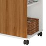 Gabinete Banheiro para Lavatorio Pia de Coluna Tokio Branco com Nature - Potenza - 3