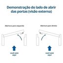 Ver imagem 4 de Kit Porta de Madeira Correr Lisa Direita 213cmx80,5cmx12cm PE91 Esel