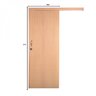 Kit Porta de Madeira Correr Lisa Direita 213cmx80,5cmx12cm PE91 Esel - 3